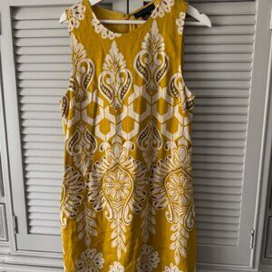 NWT Sanctuary Yellow Pattern Shift Dress Size M